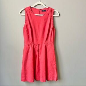 Gap Linen Blend Dress‎ Women's 6 Coral Pink Lightweight Coastal Preppy Classic